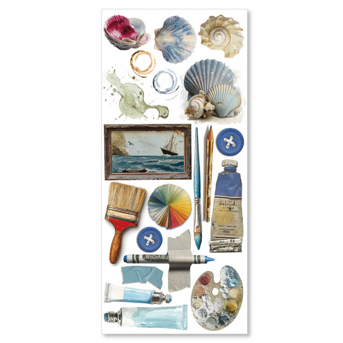 Ciao Bella An Artist Journey Art Transparent Stickers 5pc