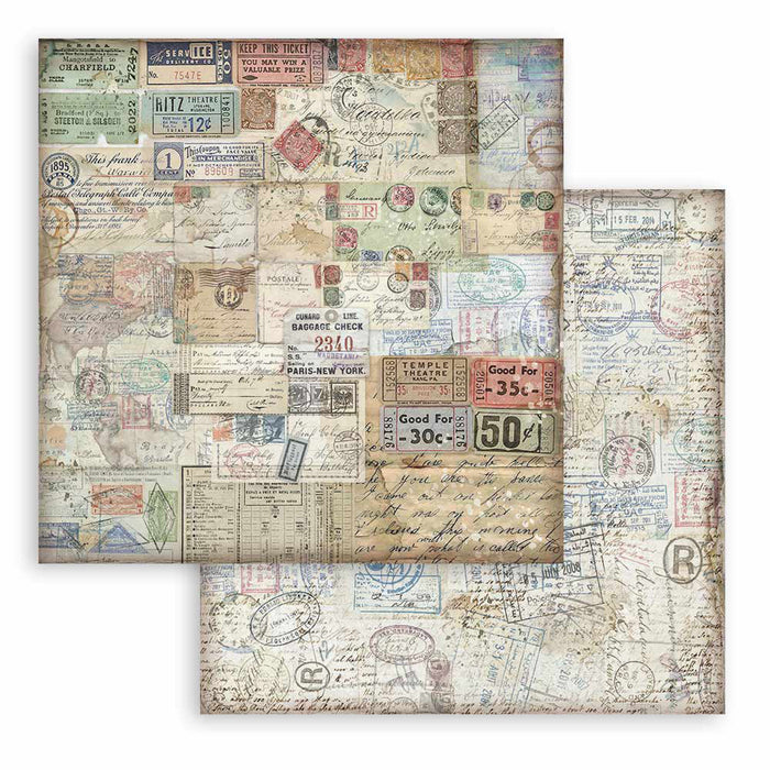 Stamperia Art Of Travelling  12" x 12" Scrapbooking Paper Pad