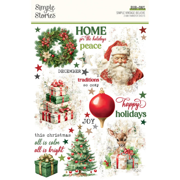 Simple Stories Vintage Believe Rub - On