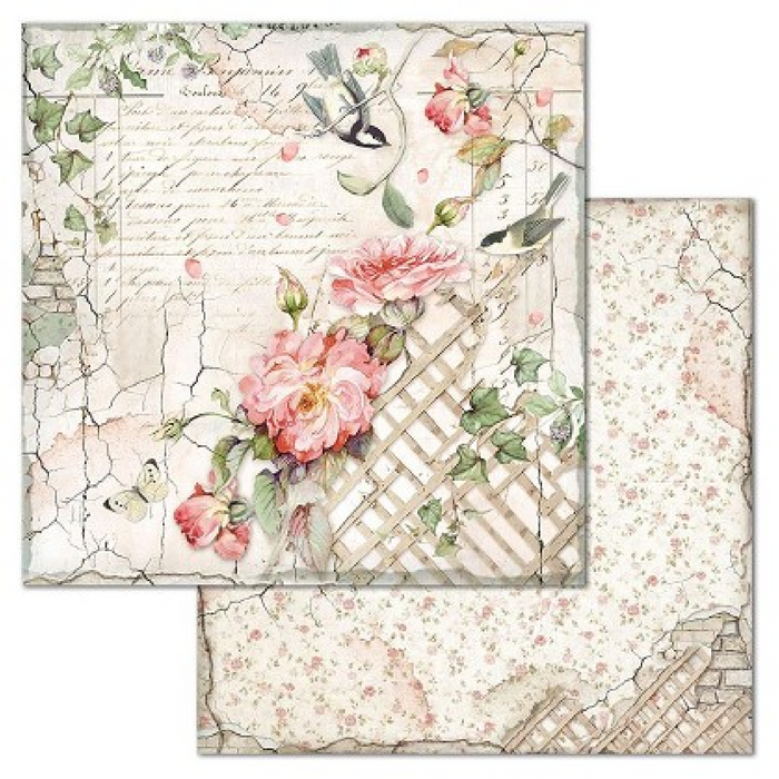 Stamperia House Of Roses 8" x 8" Scrapbooking Paper Pad