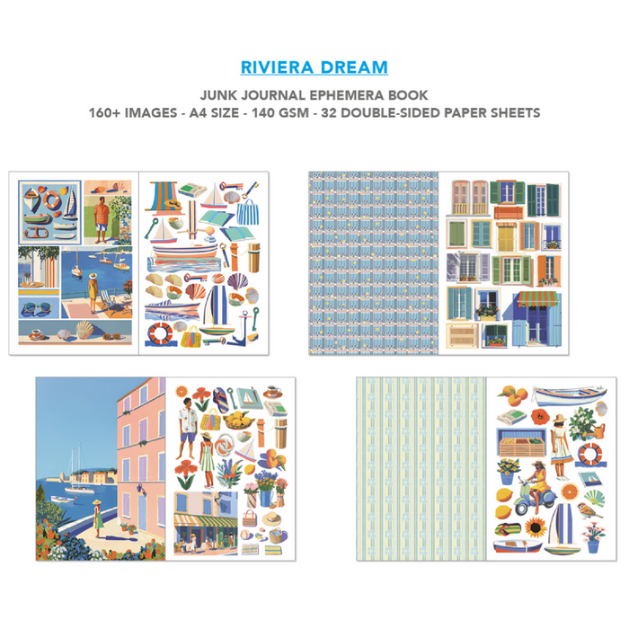 Ciao Bella Riviera Dream A4 Junk Journal & Ephemera Book