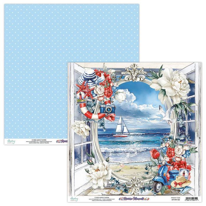 Mintay Riviera Moments 12" x"12 Scrapbooking Paper Set