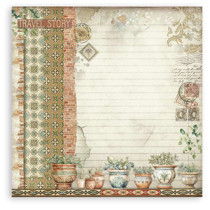 Stamperia Art Of Travelling 12" x 12" Single Faced Maxi Paper Pad