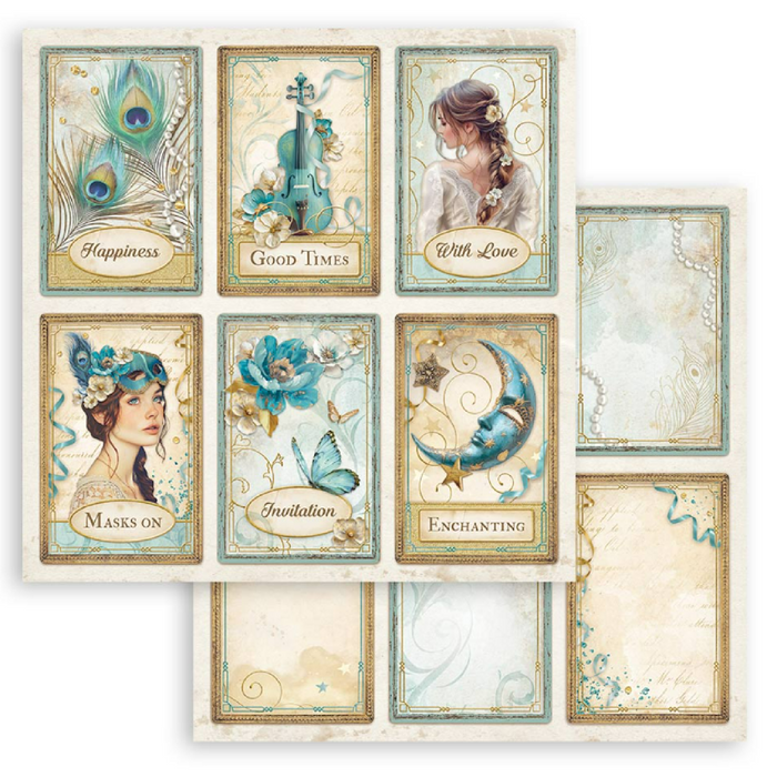 Stamperia Masquerade 12" x 12" Scrapbooking Paper Pad