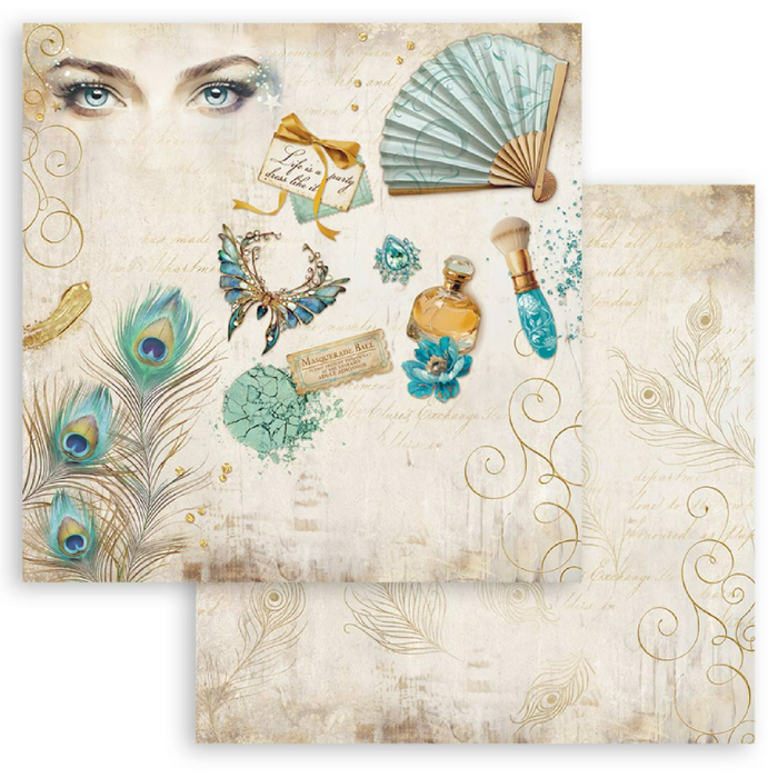 Stamperia Masquerade 12" x 12" Scrapbooking Paper Pad