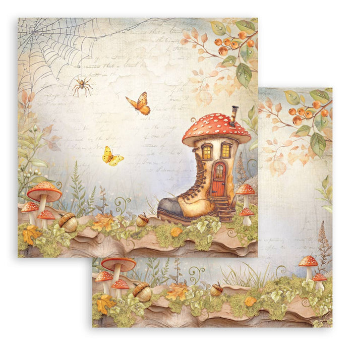 Stamperia Whispering Woods 8" x 8" Scrapbooking Paper Pad