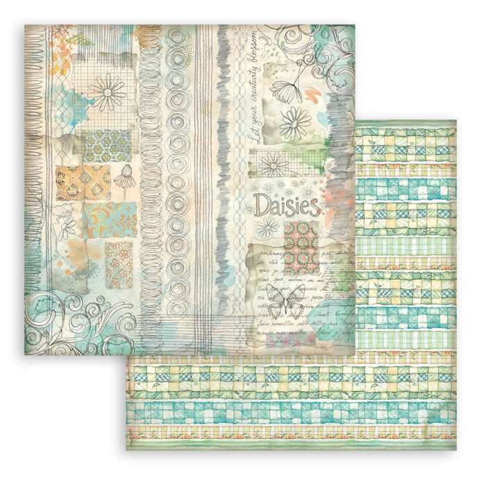 Stamperia Daisy Art 12" x 12" Maxi Backgrounds Selection Paper Pad