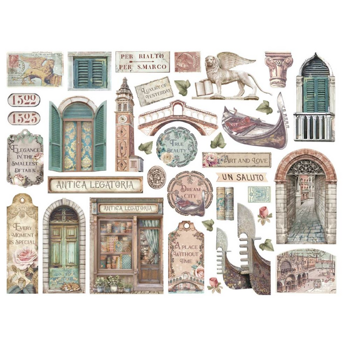 Stamperia Venice City Of Art Assorted Die Cuts