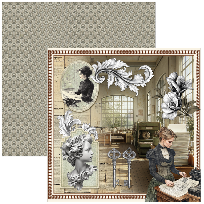 Ciao Bella Typographic 12" x 12" Scrapbooking Paper Set