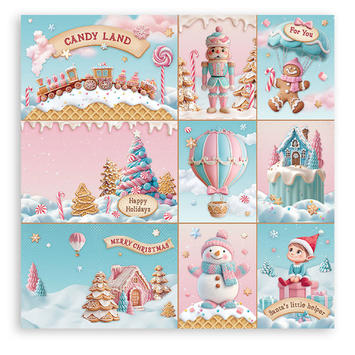 Stamperia Candy Christmas 12" x 12" Single Faced Maxi Paper Pad