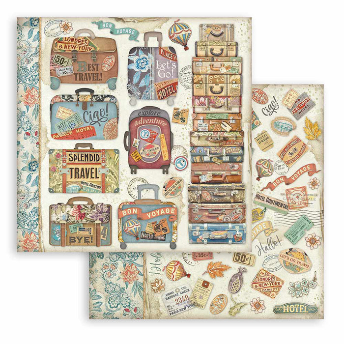 Stamperia Art Of Travelling  12" x 12" Scrapbooking Paper Pad