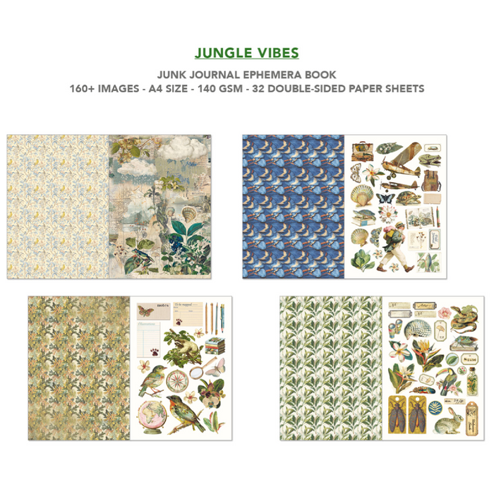 Ciao Bella Jungle Vibes A4 Junk Journal & Ephemera Book