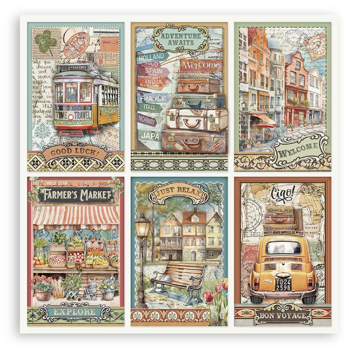 Stamperia Art Of Travelling 12" x 12" Single Faced Maxi Paper Pad