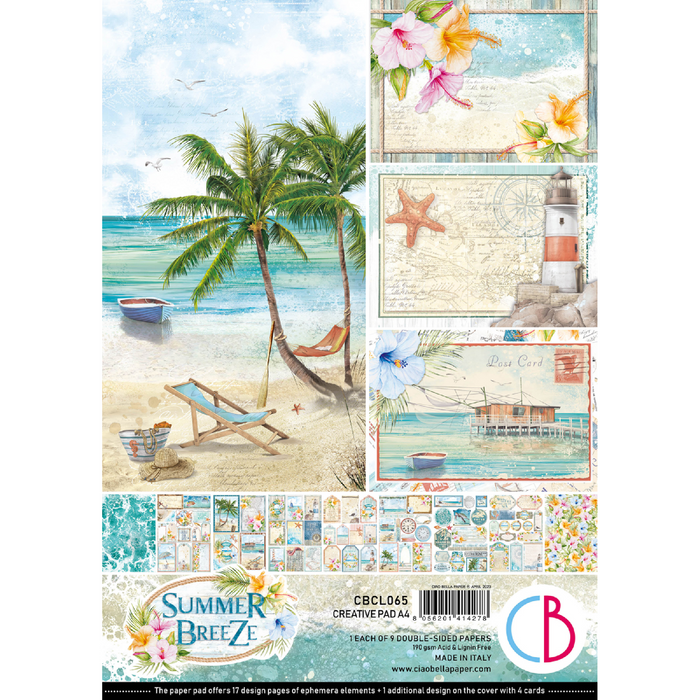 Ciao Bella Summer Breeze A4 Scrapbooking Paper Set
