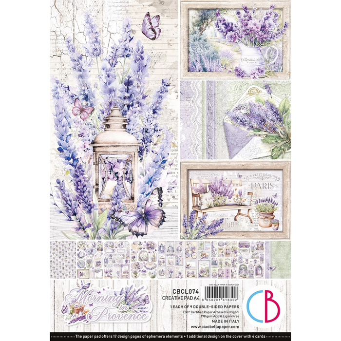 Ciao Bella Morning In Provence A4 Scrapbooking Paper Set