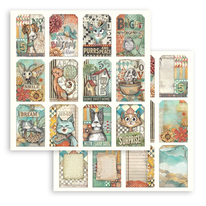 Stamperia Furry Friends 12" x 12" Scrapbooking Paper Pad