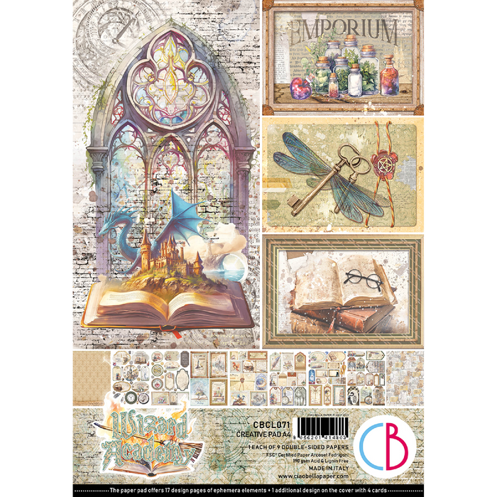 Ciao Bella Wizard Academy A4 Scrapbooking Paper Set