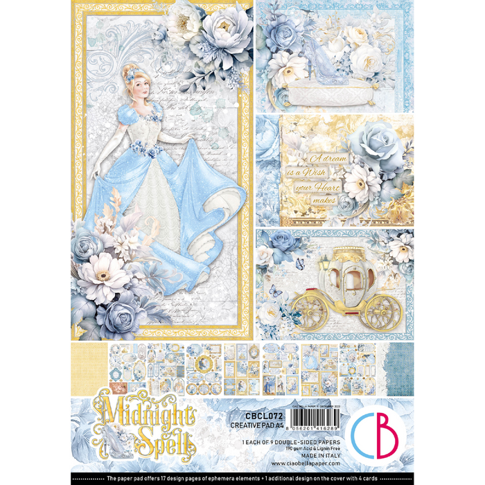 Ciao Bella Midnight Spell A4 Scrapbooking Paper Set