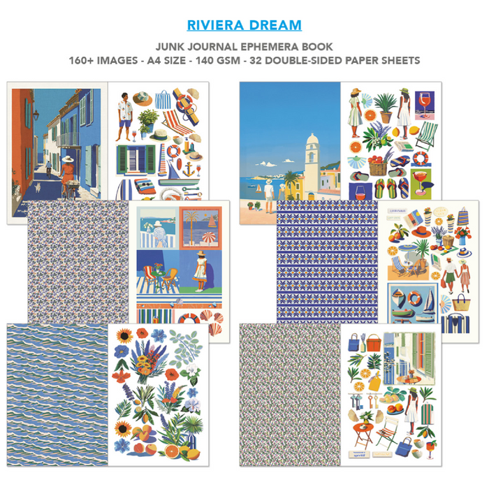 Ciao Bella Riviera Dream A4 Junk Journal & Ephemera Book