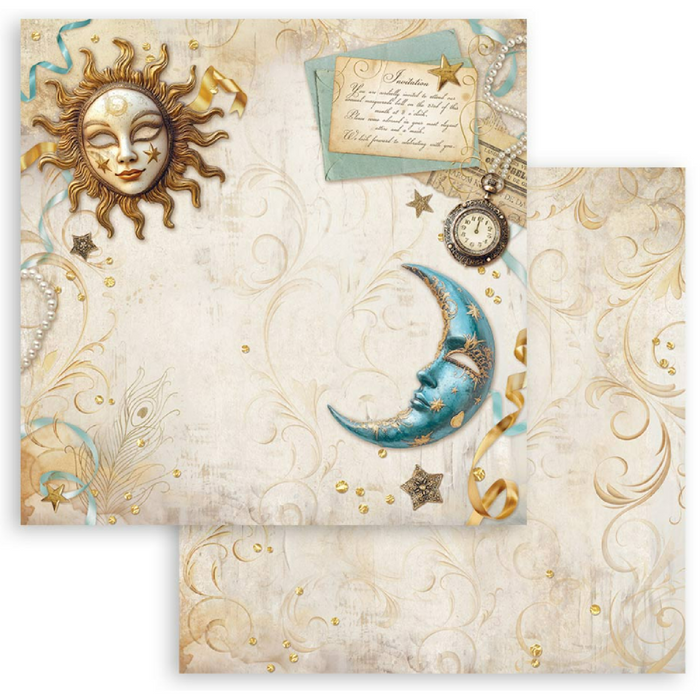 Stamperia Masquerade 12" x 12" Scrapbooking Paper Pad