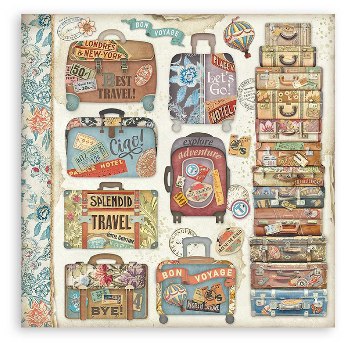 Stamperia Art Of Travelling 12" x 12" Single Faced Maxi Paper Pad