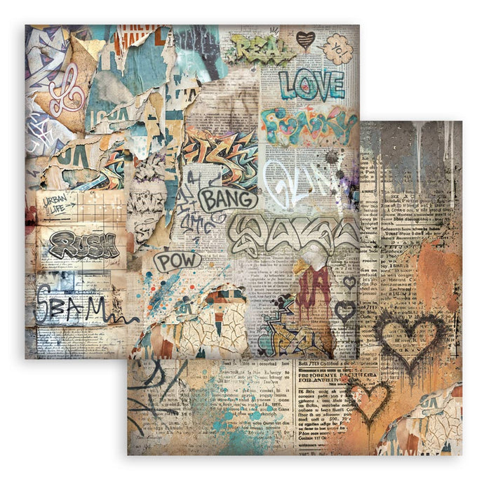 Stamperia Furry Friends 2 8" x 8" Backgrounds Paper Pad