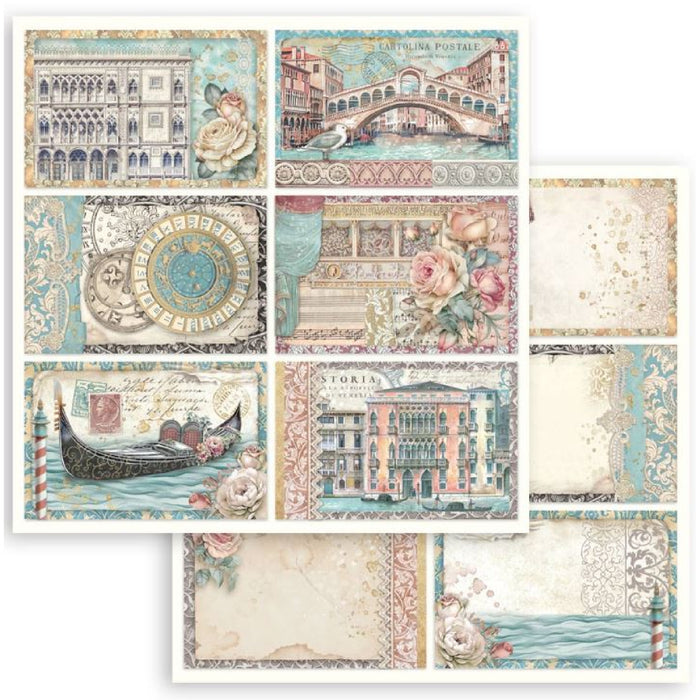 Stamperia Venice City Of Art 8" x 8" Scrapbooking Paper Pad