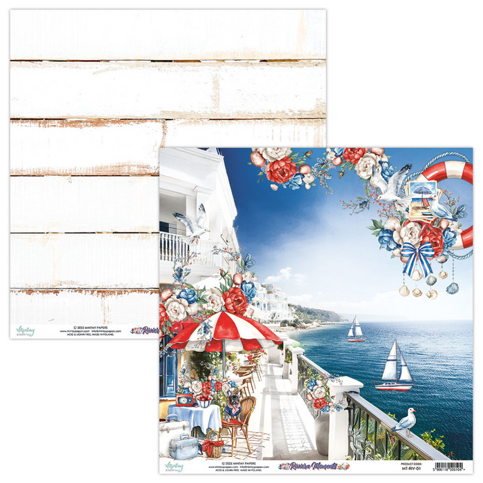 Mintay Riviera Moments 12" x"12 Scrapbooking Paper Set