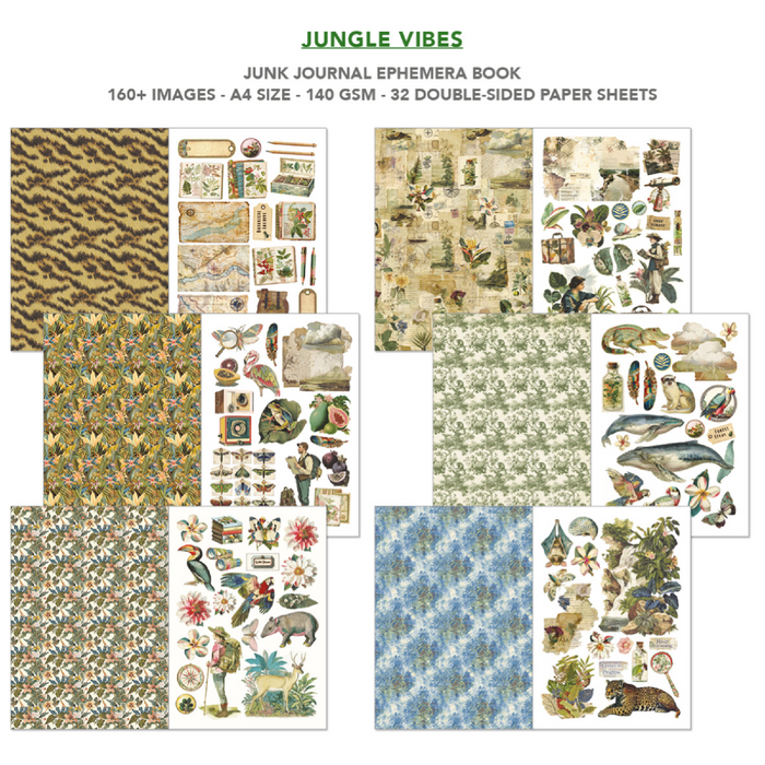 Ciao Bella Jungle Vibes A4 Junk Journal & Ephemera Book