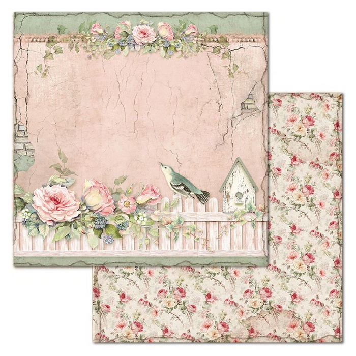 Stamperia House Of Roses 8" x 8" Scrapbooking Paper Pad