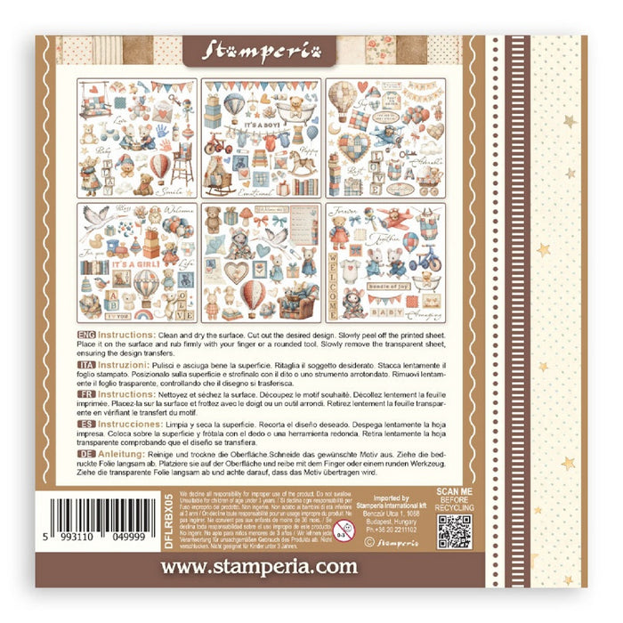 Stamperia Baby Rub On Transfers - Assorted Pack