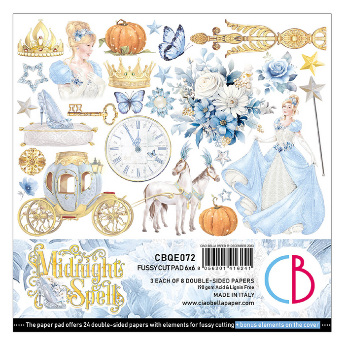 Ciao Bella Midnight Spell 6" x 6" Fussy Cut Pad