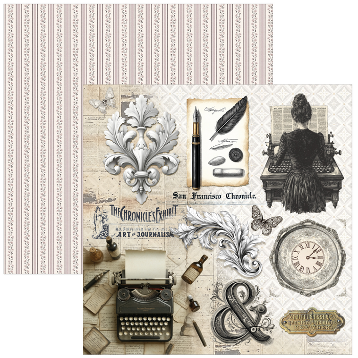 Ciao Bella Typographic 12" x 12" Scrapbooking Paper Set