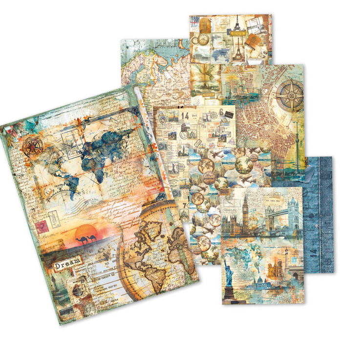 Ciao Bella Wanderlust A5 Mixed Rice Paper 8pc