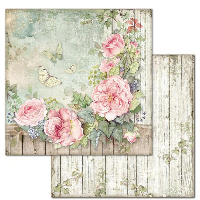 Stamperia House Of Roses 8" x 8" Scrapbooking Paper Pad
