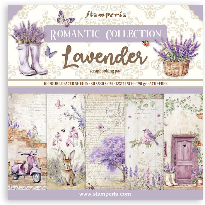 Stamperia Lavender 12" x 12" Scrapbooking Paper Pad