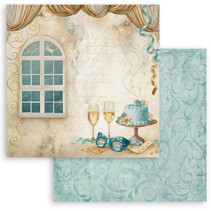 Stamperia Masquerade 12" x 12" Scrapbooking Paper Pad