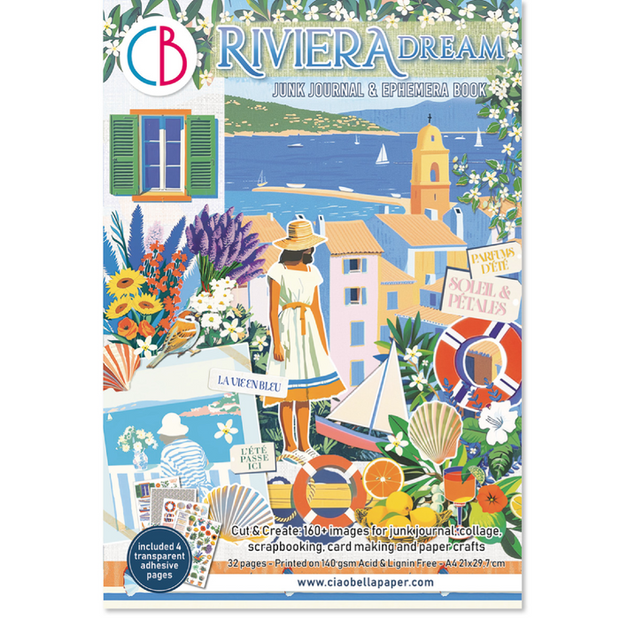Ciao Bella Riviera Dream A4 Junk Journal & Ephemera Book