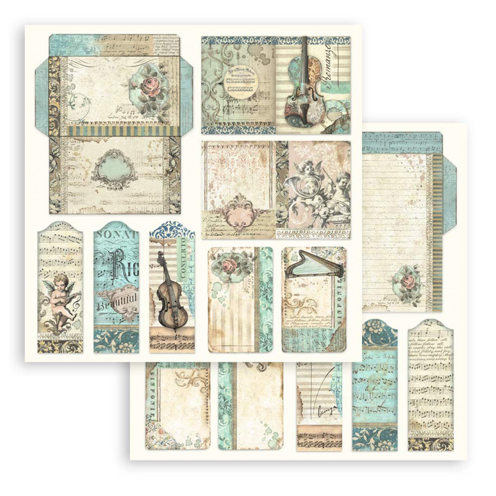 Stamperia Music 12" x 12" Scrapbooking Paper Pad