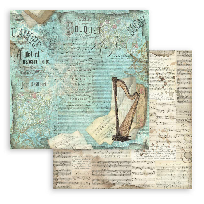 Stamperia Music 12" x 12" Scrapbooking Paper Pad