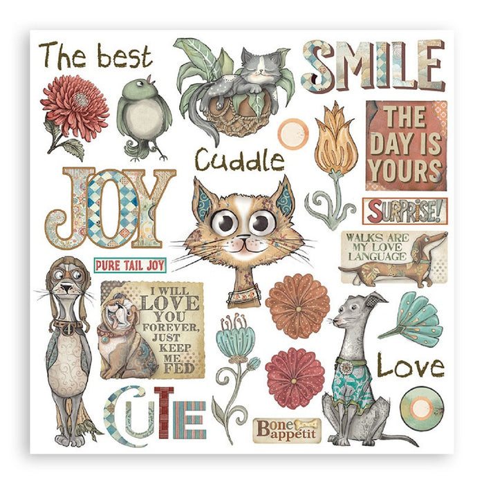 Stamperia Furry Friends Rub On Transfers - Assorted Pack