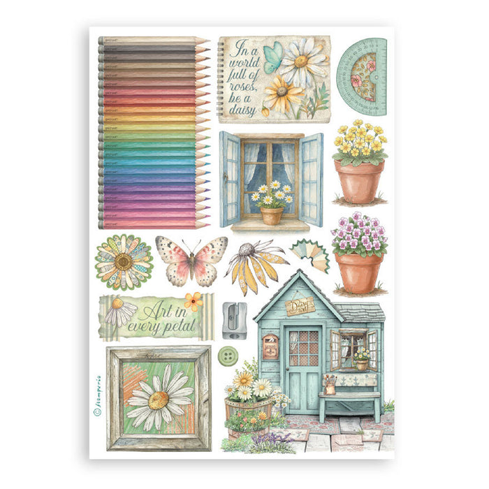 Stamperia Daisy Art A5 Washi Pad