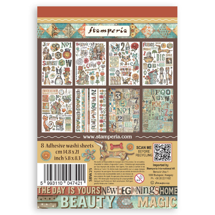 Stamperia Furry Friends A5 Washi Pad
