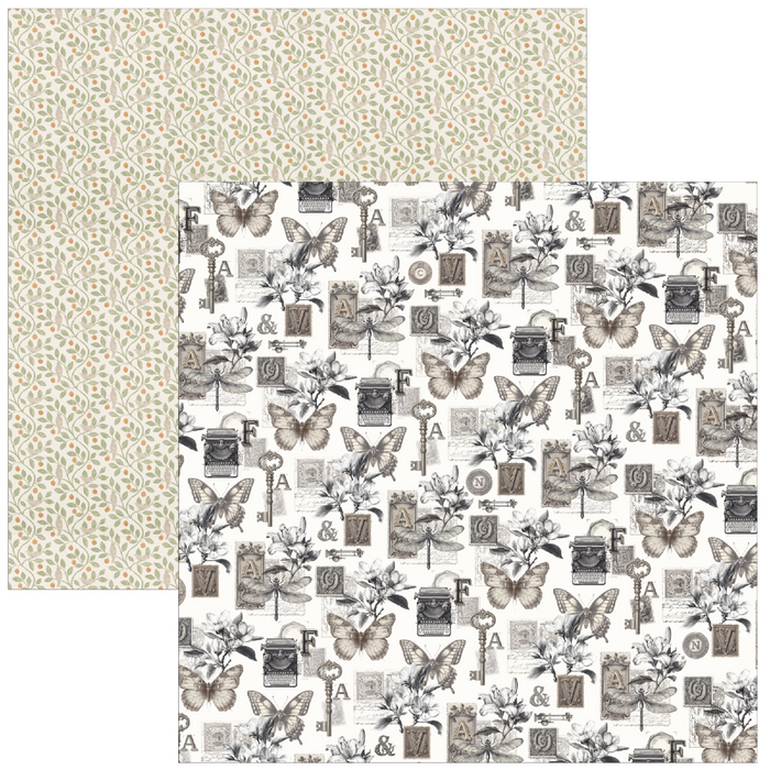 Ciao Bella Typographic 12" x 12" Scrapbooking Paper Set