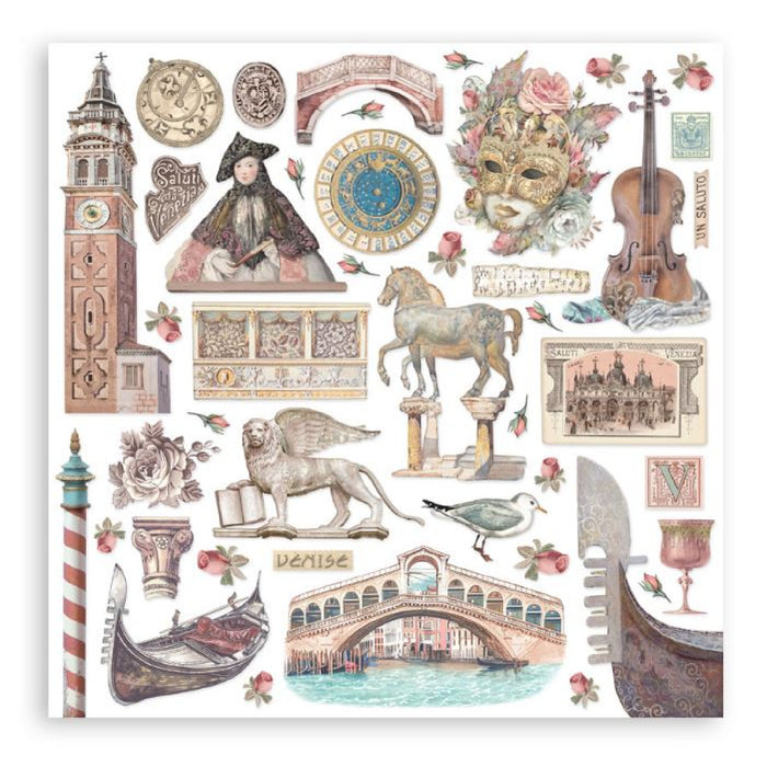 Stamperia Venice City Of Art 8" x 8" Scrapbooking Paper Pad