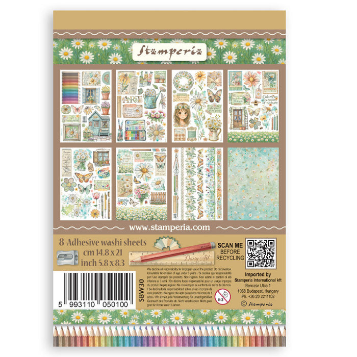 Stamperia Daisy Art A5 Washi Pad