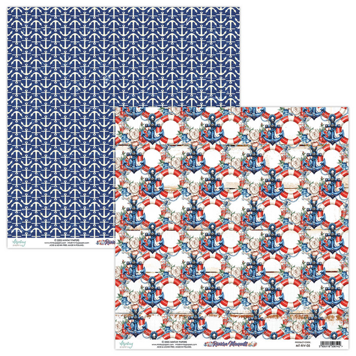 Mintay Riviera Moments 12" x"12 Scrapbooking Paper Set