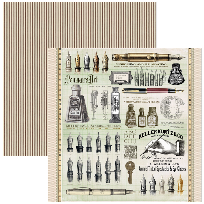 Ciao Bella Typographic 12" x 12" Scrapbooking Paper Set