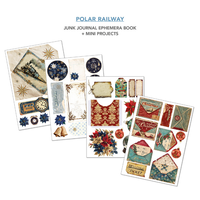 Ciao Bella Polar Railway A4 Junk Journal & Ephemera Book
