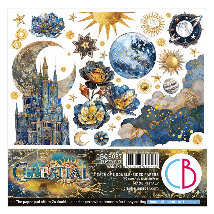 Ciao Bella Celestial 6" x 6" Fussy Cut Pad